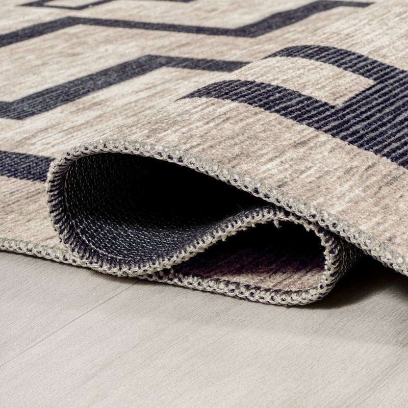 JONATHAN Y Raita Medallion Textured Weave Machine Washable Area Rug