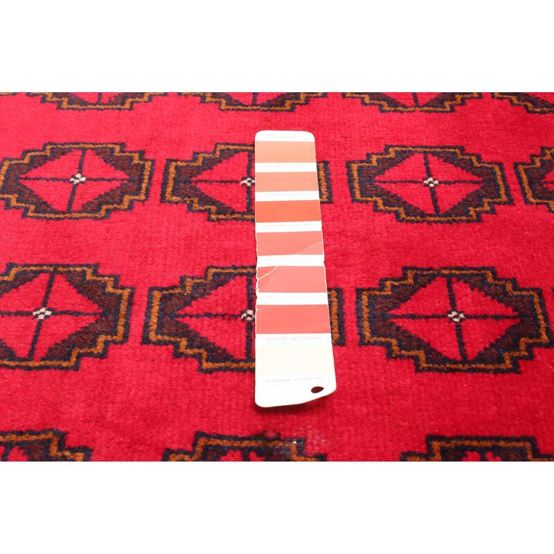 ECARPETGALLERY Hand-knotted Teimani Red Wool Rug - 2'11 x 4'6