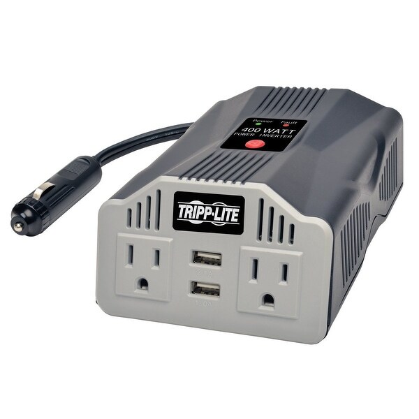 Tripp Lite - 400W Powerverter Ultra-Compact Car Inverter With 2 Outlets And 2 Usb Charging Po