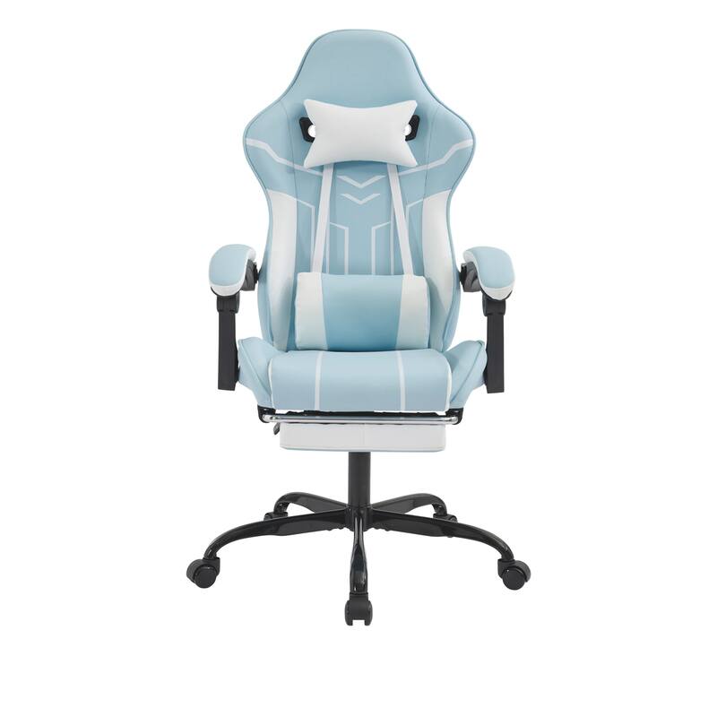 Gaming chair, Computer chair Ergonomic chair with footrest Office chair Ergonomic computer chair - Blue