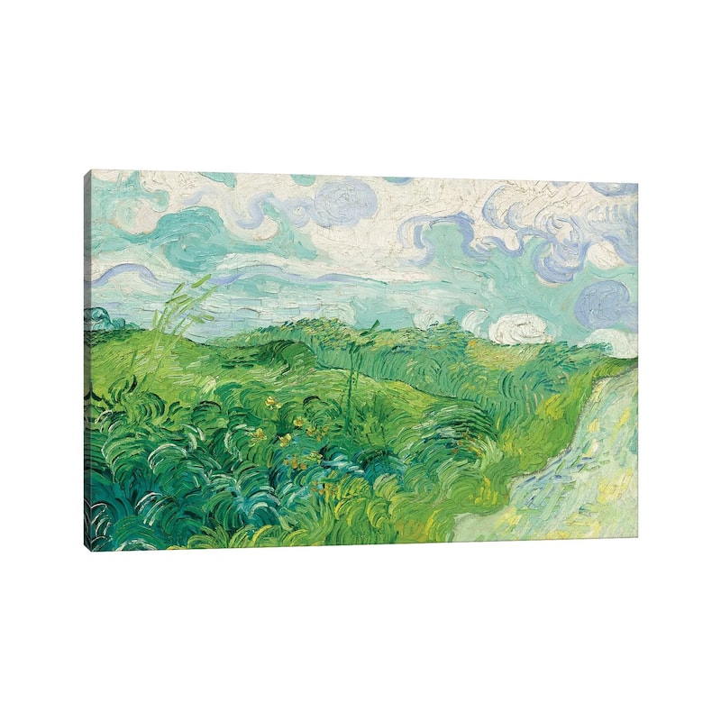 iCanvas "Green Wheat Fields, Auvers, 1890" by Vincent van Gogh Canvas Print
