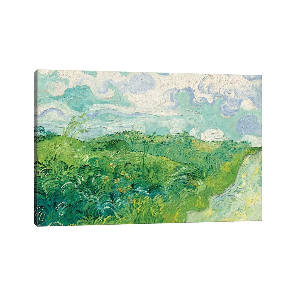 iCanvas "Green Wheat Fields, Auvers, 1890" by Vincent van Gogh Canvas Print