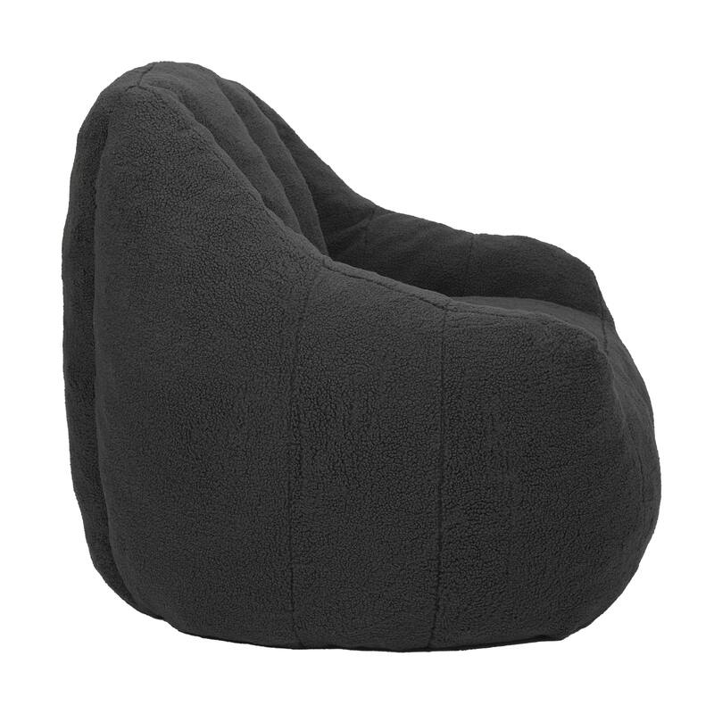 Fluffy Bean Bag Lazy Sofa Chair with Tufted Soft Stuffed Filling & Memory Foam
