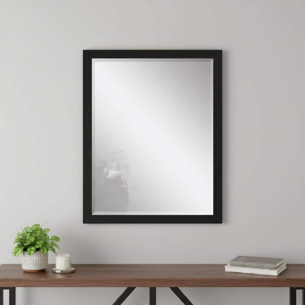 HomeRoots 43" Black Framed Accent Mirror - 33.00 in. x 43.00 in. x 2.00 in.