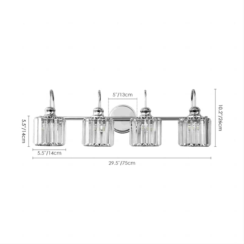 Chrome/ Black/ Gold Modern Over Mirror Crystal Bathroom Restroom Wall Lighting Fixtures Bath Lights Vanity Light