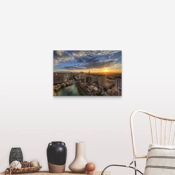 Sunrise Las Vegas Nevada Canvas Wall Art Overstock 16491964