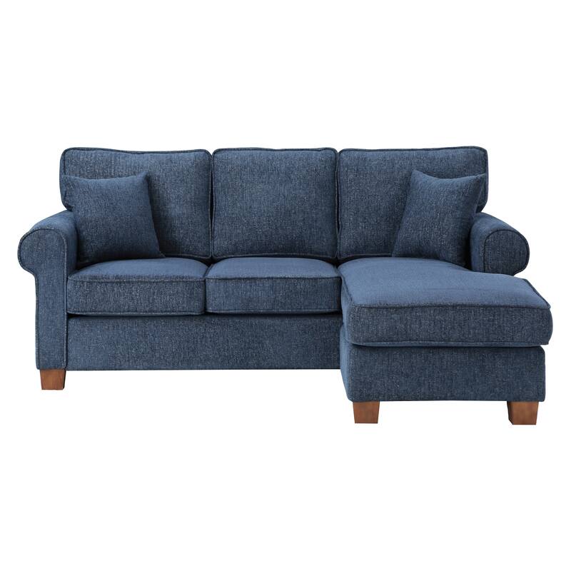 Rylee Rolled Arm Sectional with Pillows