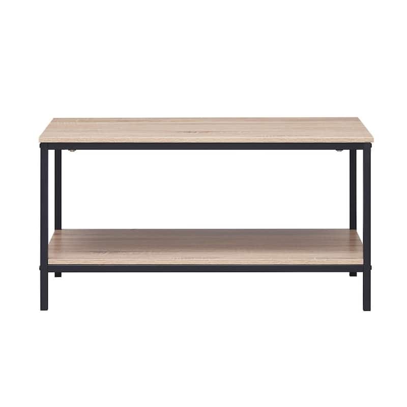 Home Imports Emporium Metal Coffee Table with Metal Frame Natural/Black