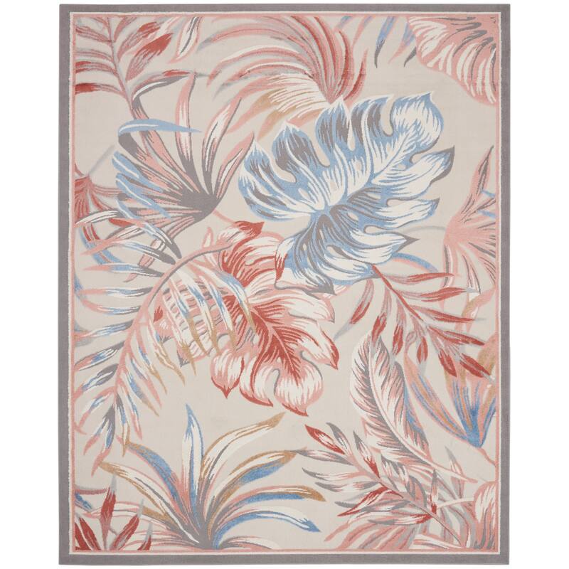 Nourison Pompeii Tropical Bordered Area Rug