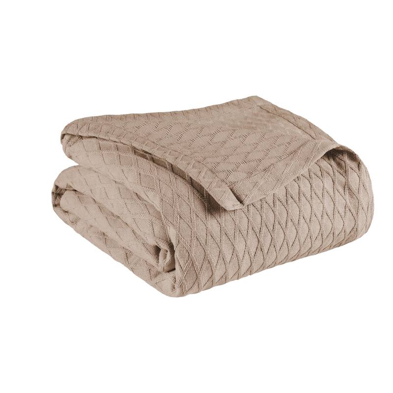Superior Diamond Weave All-Season Bedding Cotton Blanket