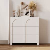 Modern Style Dresser Sideboard Cabinet,Half Gloss White - On Sale - Bed ...