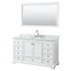 Option White / White Carrara Marble Top / Polished Chrome