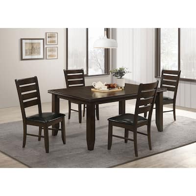 Dalila Rectangular Wood Frame Dining Table Set