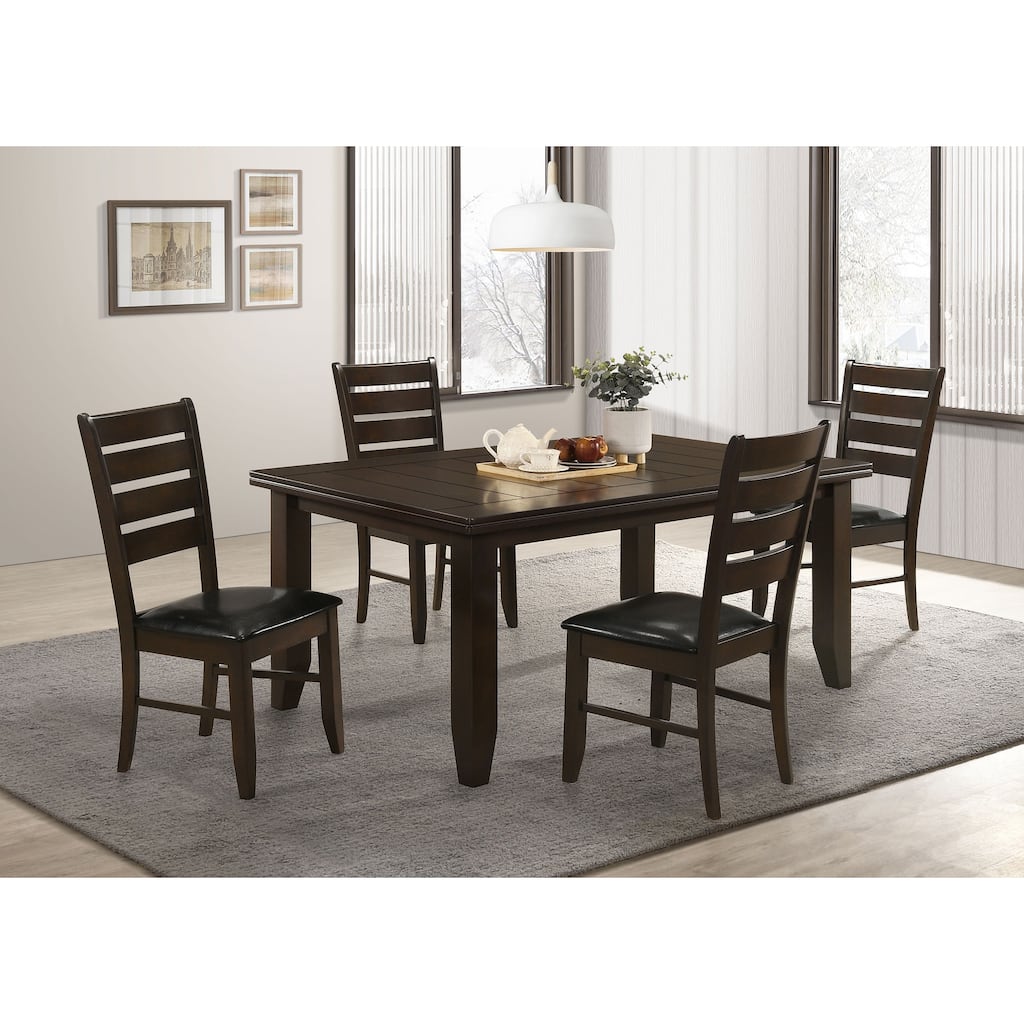 Dalila Rectangular Wood Frame Dining Table Set