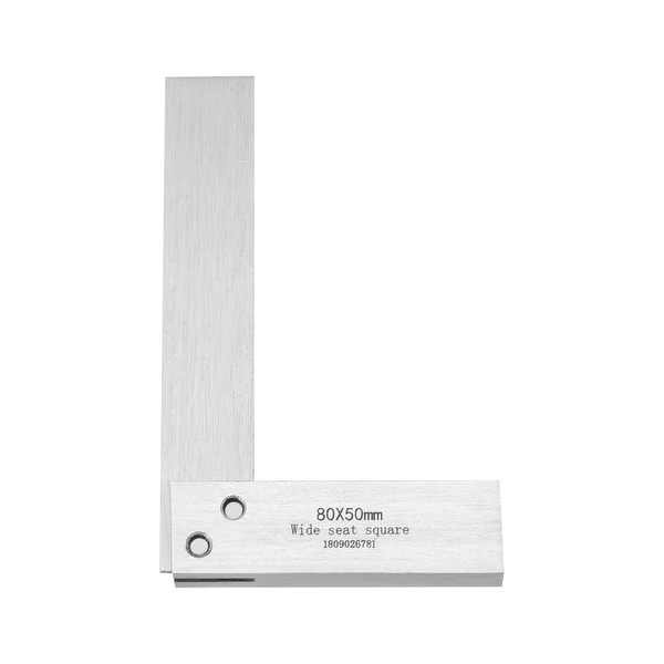 80mmx50mm Machinist Square Precision Hardened Steel Right Angle Ruler -  Metric 80mmx50mm - Bed Bath & Beyond - 27578171