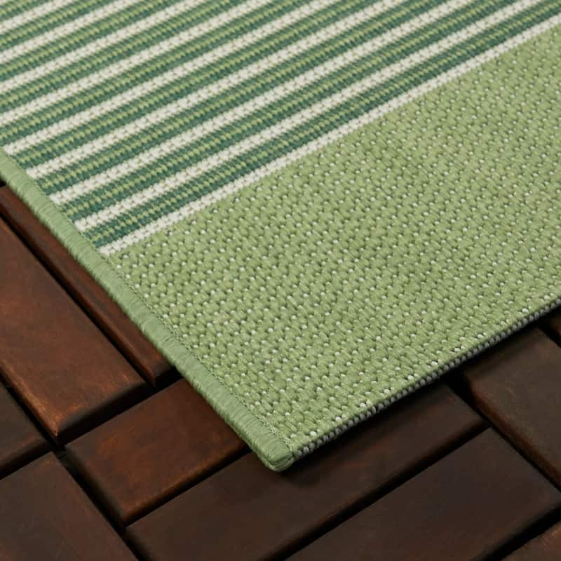 Jonah Striped Transitional Indoor/ Outdoor Area Rug