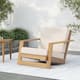 Option Light Teak Finish+Beige Cushion