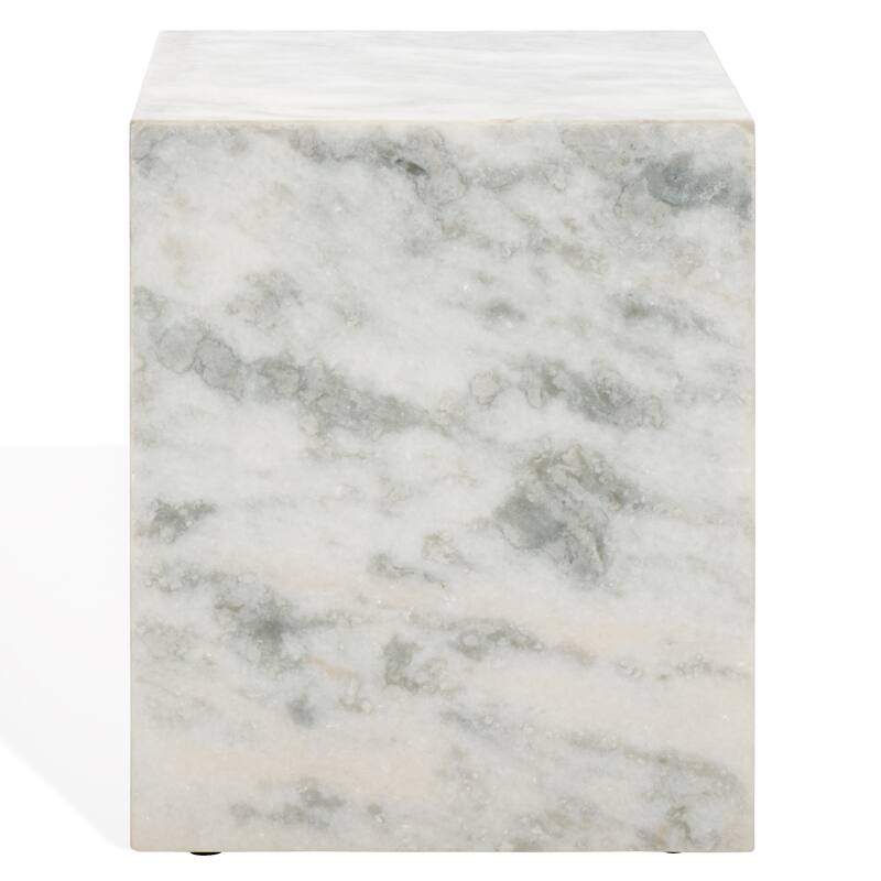 SAFAVIEH Couture Katharina Marble Plinth Accent Table - 15"W x 15"D x 18"H