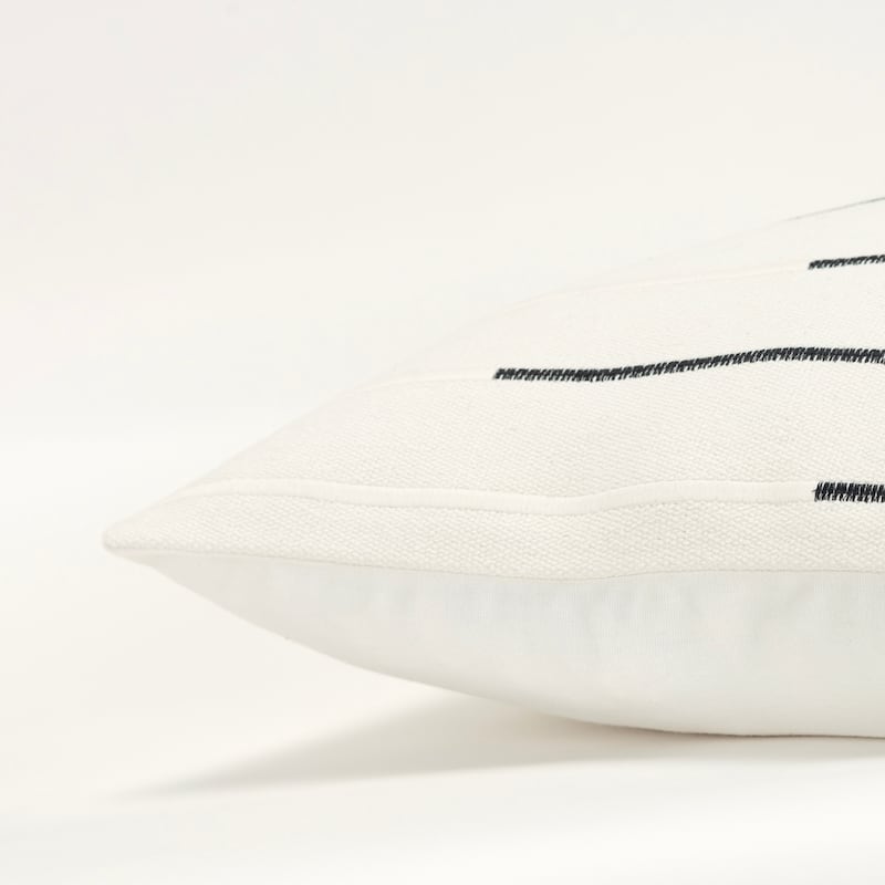 Rizzy Home Transitional Ivory Decorative Pillow Cover 20" x 20"