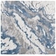 preview thumbnail 134 of 152, SAFAVIEH Horizon Shag Mukades Abstract 2.5-inch Thick Rug 11' Square - Grey/Blue - Square