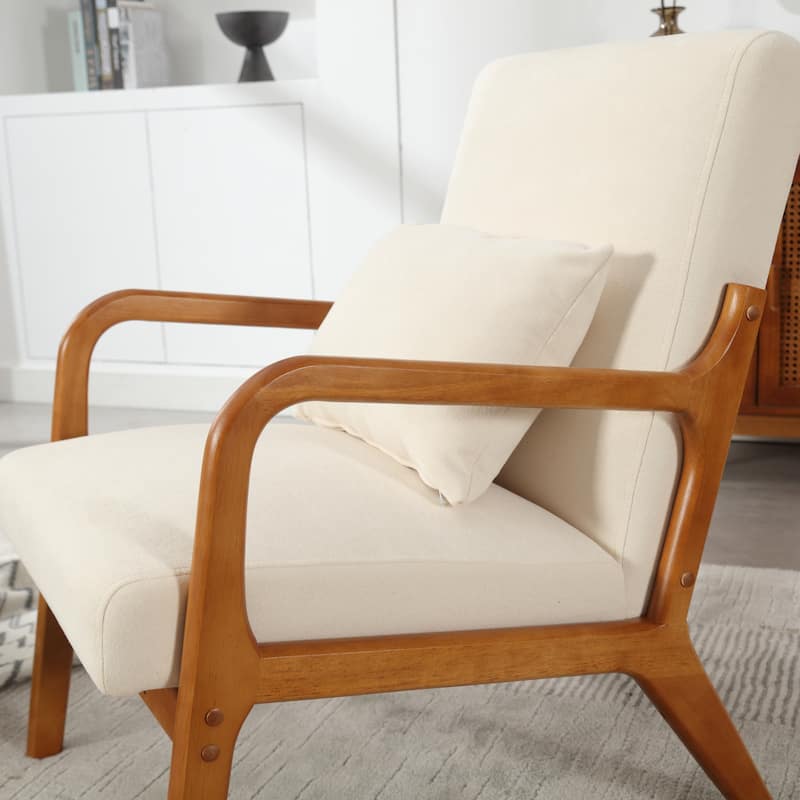 Modern Accent Chair Solid Wood Padding Lounge Armchairs - 23.23" * 29.53" * 30.71"