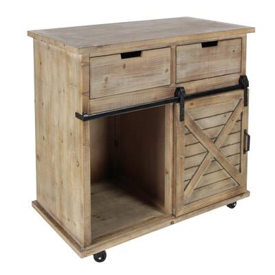 Wood Room Cabinet - Brown - Roche River Decor