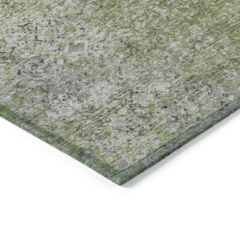 Machine Washable Indoor/ Outdoor Chantille Solid Contemporary Rug