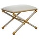 preview thumbnail 1 of 3, Uttermost Socialite White Small Bench - 24"x 20.25"x 17"