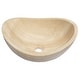 preview thumbnail 10 of 11, Eden Bath Small Stone Canoe Sink - Polished Beige Travertine