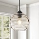 Photo 1 of 
preview thumbnail 11 of 9, Modern Black 1-Light Clear Water Ripple Glass Shade Hanging Lamp
Modern Black 1-Light Clear Water Ripple Glass Shade Hanging Lamp