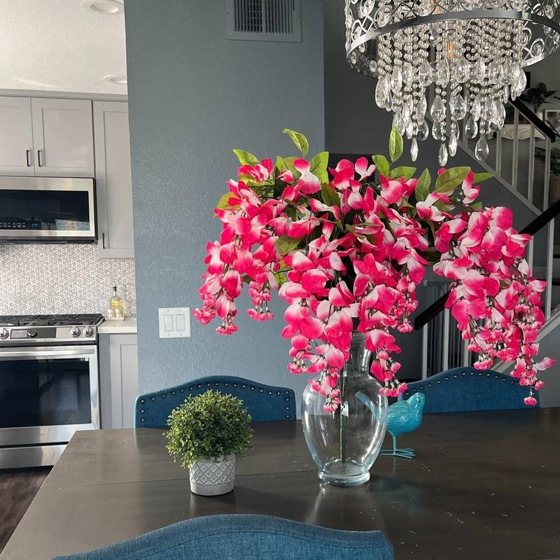 Faux Wisteria Flower Stems Bunch