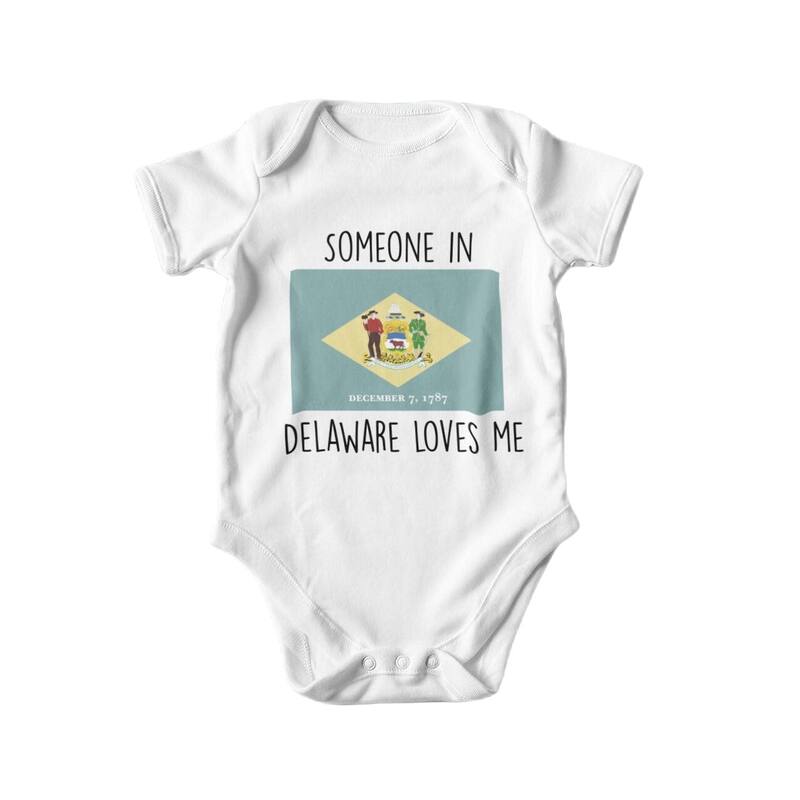 Delaware - Baby Boy Girl Clothes Infant Bodysuit Funny Cute Newborn - Pink - 0-3M