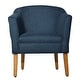 preview thumbnail 4 of 10, Porch & Den Kingswell Navy Chunky Textured Accent Chair