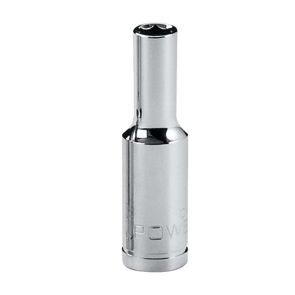 Powerbuilt 1/2-Inch Drive 6 Point SAE Deep Socket 7/16-Inch, Chrome-Vanadium