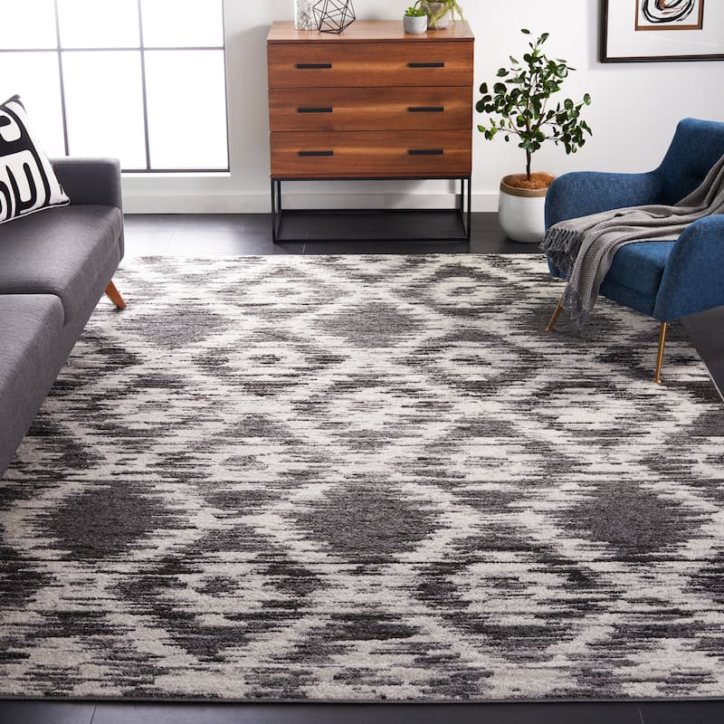 SAFAVIEH Adirondack Toribia Vintage Boho Oriental Rug - 9' x 12' - Charcoal/Ivory