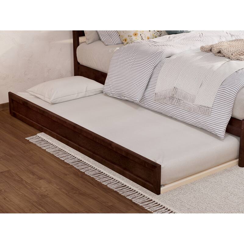Emelie Platform Bed with Panel Footboard and Twin Trundle