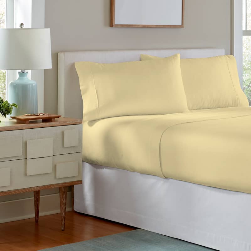 Pointehaven Superior Weight Cotton Deep Pocket Flannel Bed Sheet Set