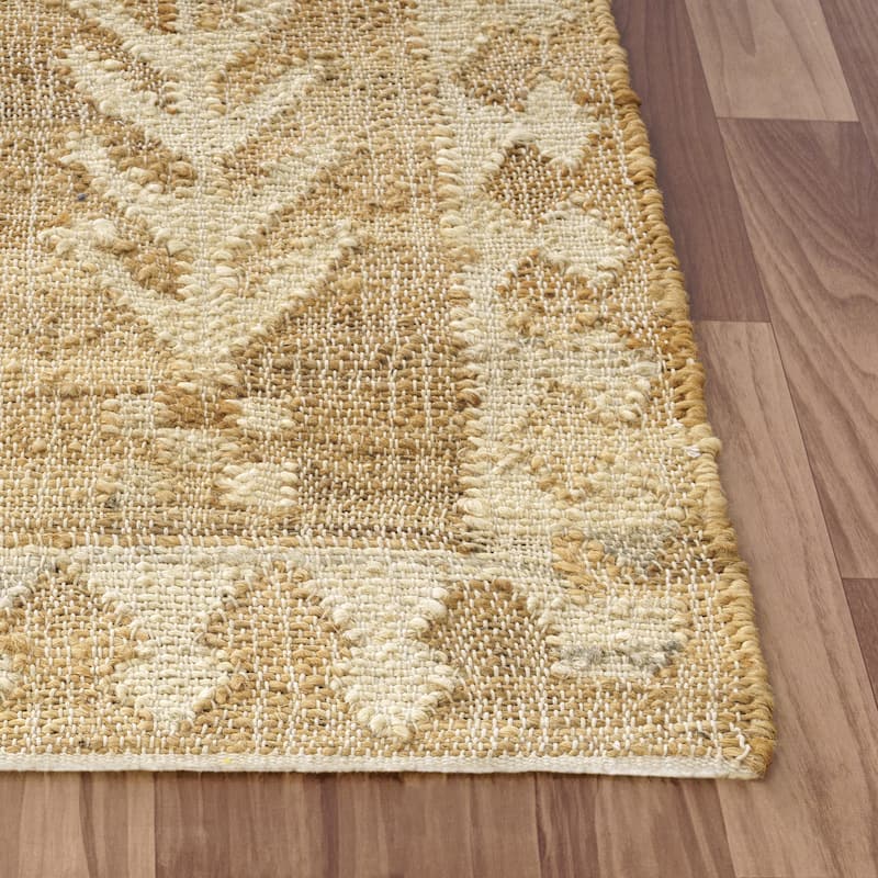 Sevita Ivory/Brown Abstract Indoor Area Rug