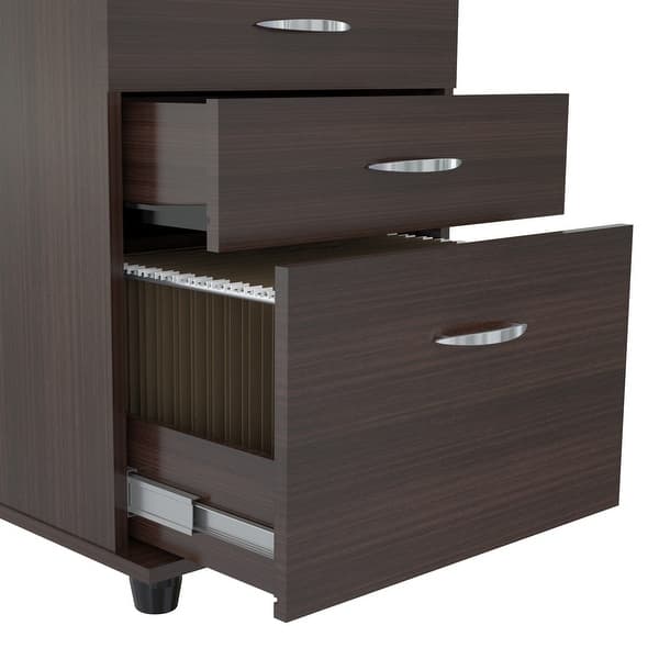 Shop 3 Drawer File Cabinet Melamine Engineered Wood Overstock