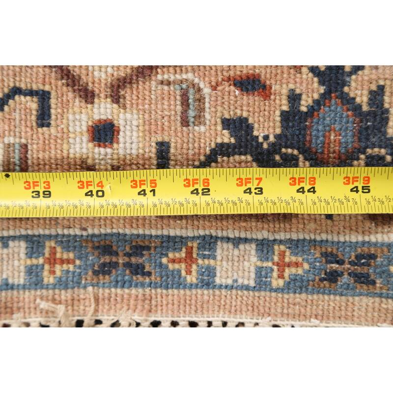 Vegetable Dye Floral Heriz Serapi Oriental Runner Rug Hand-knotted - 2'8" x 9'9"