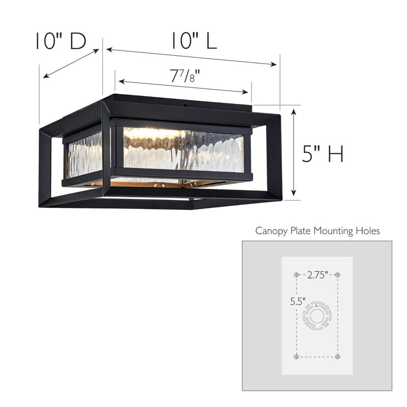 Design House 589234 Hartbrook 10" Wide Integrated LED Outdoor Flush