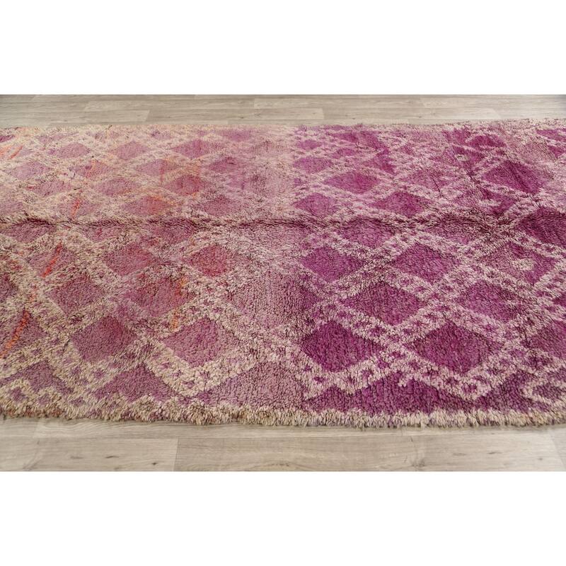 Antique Tribal Moroccan Area Rug Wool Hand-knotted Oriental Carpet - 5'8" x 11'3"