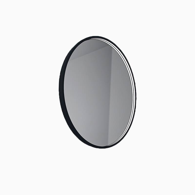 Solstice Round Wall LED Mirror Black Finish