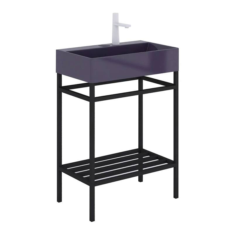 24" Freestanding Bathroom Vanity with Ceramic Sink - 23.62'' x13.98'' x 33.46''