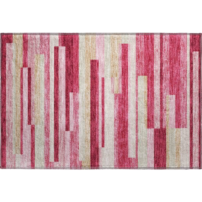 Premium Washable Super Soft Stripes Stacked Mayfield Rug
