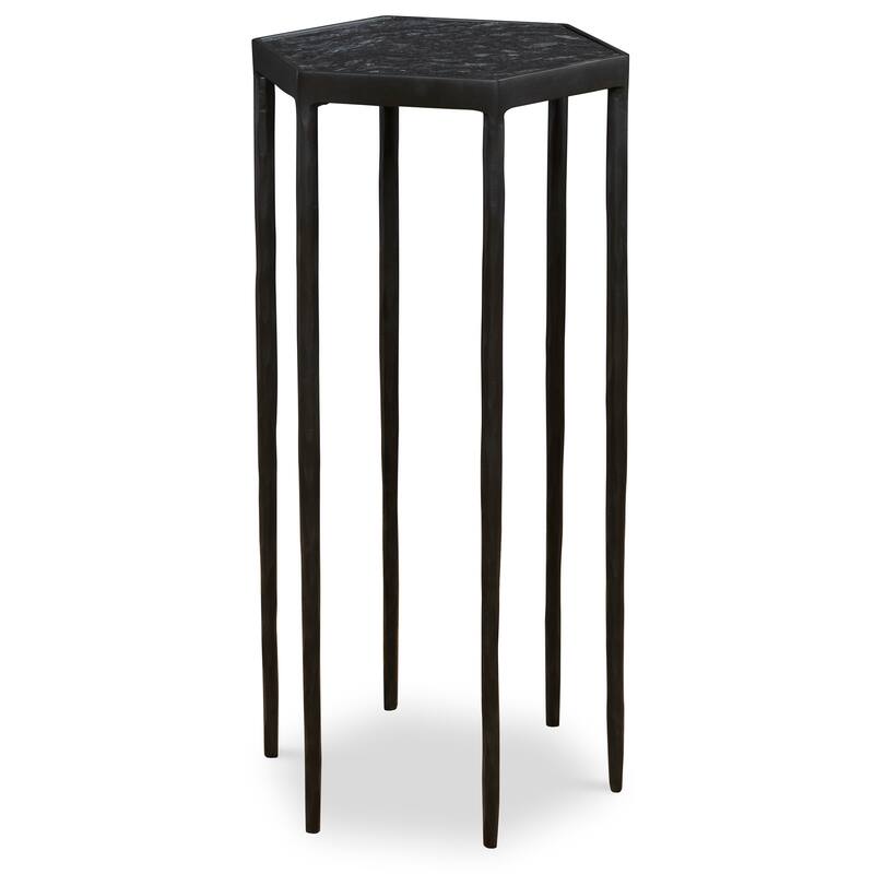 Hexagonal Marble Top Accent Table - 24"
