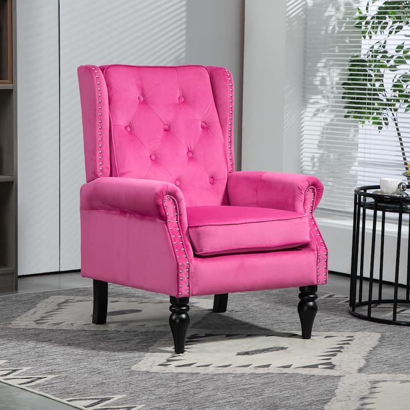Wood Frame Armchair, Modern Accent Chair Lounge Chair for Living Room