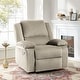 preview thumbnail 21 of 79, Vegan Leather Upholstered Push Back Manual Recliner Chair Oatmeal(Corduroy)