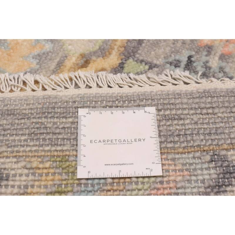 ECARPETGALLERY Hand-knotted Modern Oushak Grey Wool Rug - 10' x 14' 3"