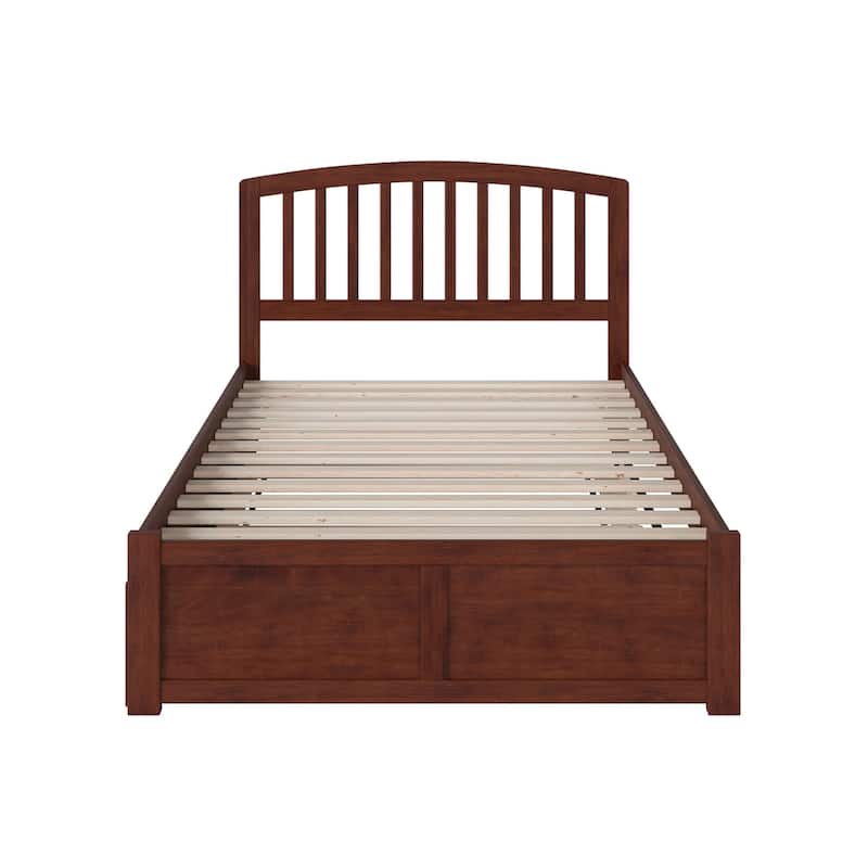 Richmond Full Solid Wood Platform Bed with Footboard & Full Trundle